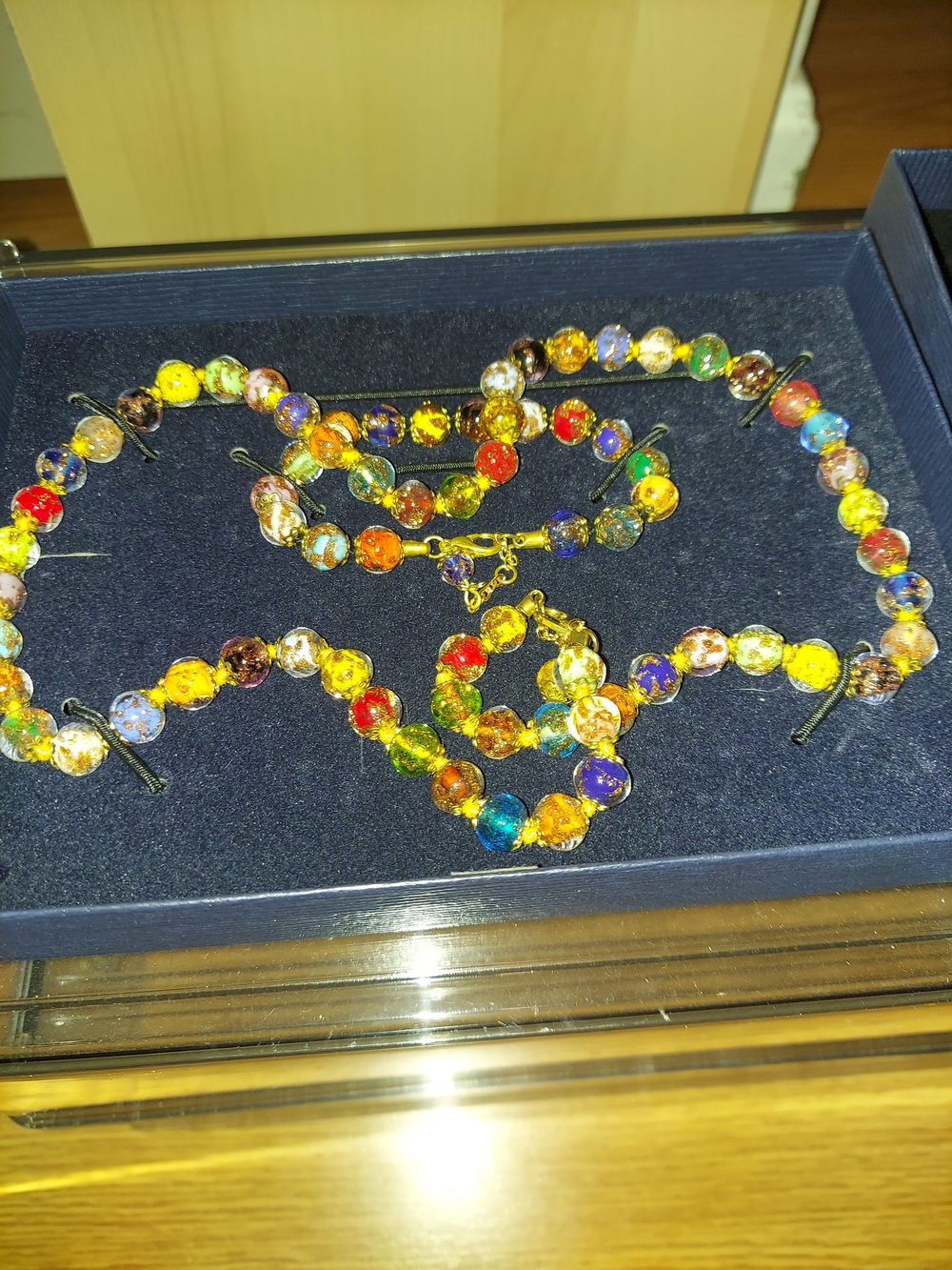 Stauer Multicolor Murano Glass Bead Necklace And Bracelet Set - Picture 10 of 11